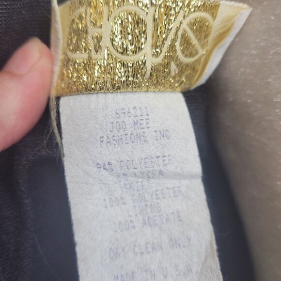 VINTAGE 80s does 50s dress Cache fit and flare green and black M - Picture 6 of 12